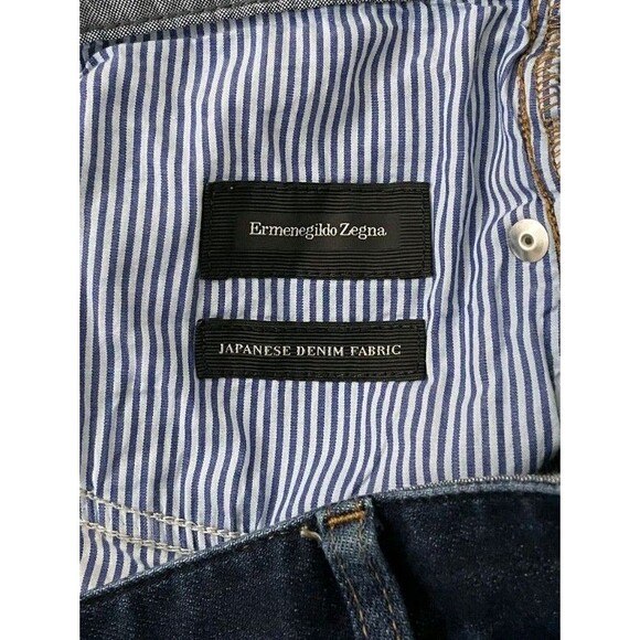 Ermenegildo Zegna Jeans Mens 36 x 28 Blue Classic Straight Leg Japanese Denim - Picture 3 of 12